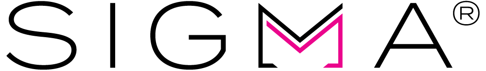 Sigma Beauty Logo with Magenta M